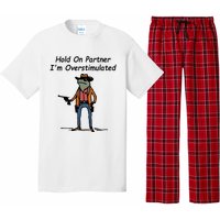 Hold On Partner IM Overstimulated Cowboy Frog Pajama Set