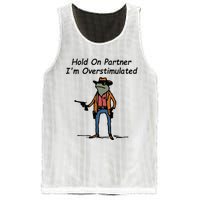 Hold On Partner IM Overstimulated Cowboy Frog Mesh Reversible Basketball Jersey Tank