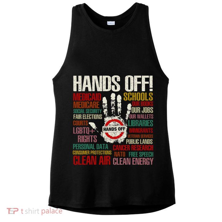 Hands Off Protest Vintage Ladies PosiCharge Tri-Blend Wicking Tank