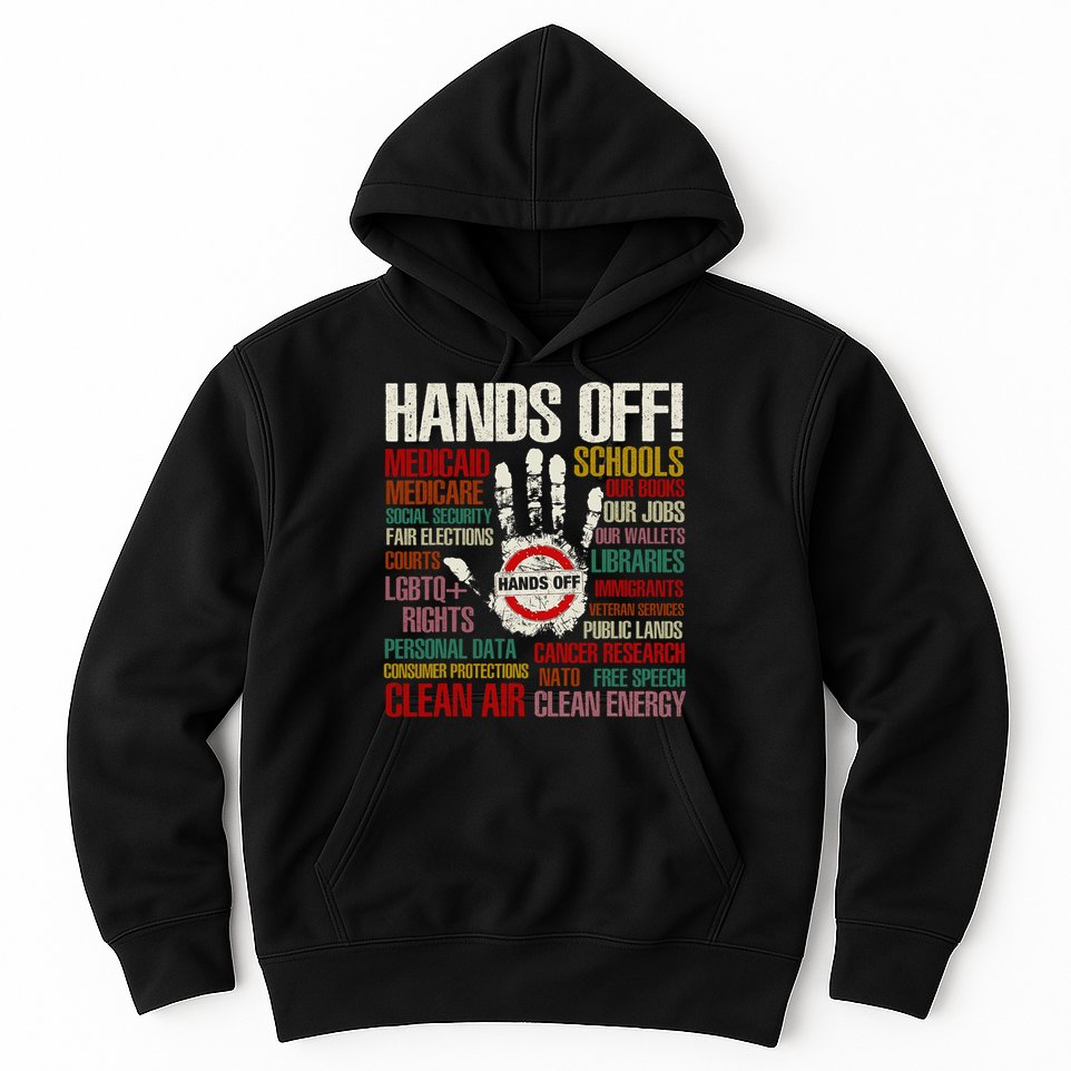 Hands Off Protest Vintage Hoodie