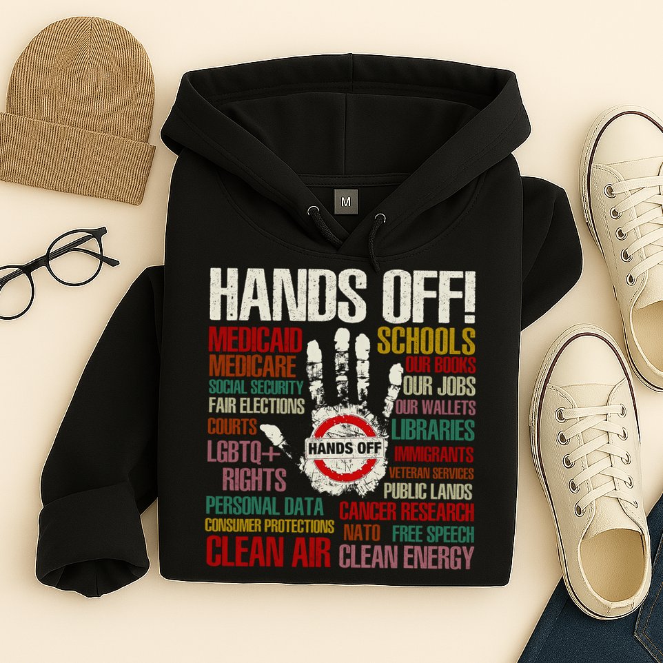 Hands Off Protest Vintage Hoodie