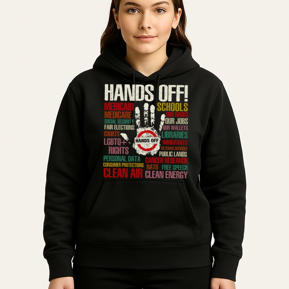 Hands Off Protest Vintage Hoodie