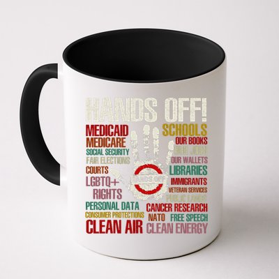 Hands Off Protest Vintage Mug