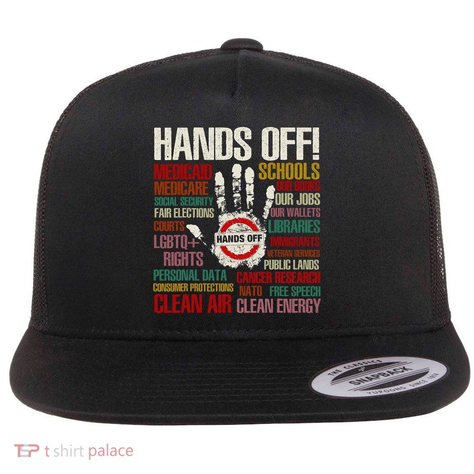 Hands Off Protest Vintage Flatbill Hat