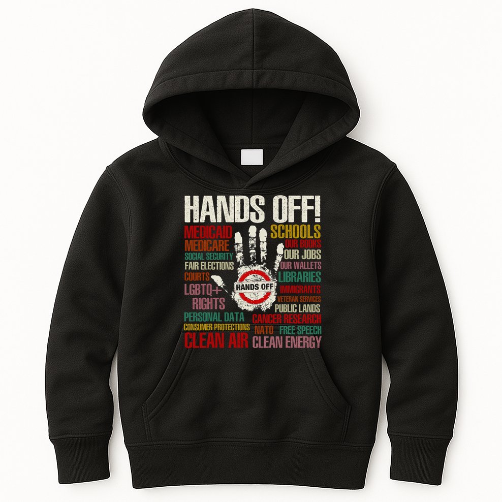 Hands Off Protest Vintage Kids Hoodie