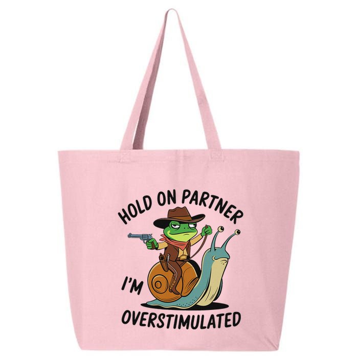 Hold On Partner IM Overstimulated Cowboy Frog Riding Snail 25L Jumbo Tote