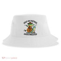Hold On Partner IM Overstimulated Cowboy Frog Riding Snail Sustainable Bucket Hat