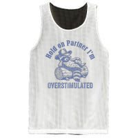 Hold On Partner IM Overstimulated Cowboy Raccoon Vintage Mesh Reversible Basketball Jersey Tank