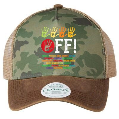 Hands Off Protest Social Security And Medicare Protest Legacy Tie Dye Trucker Hat