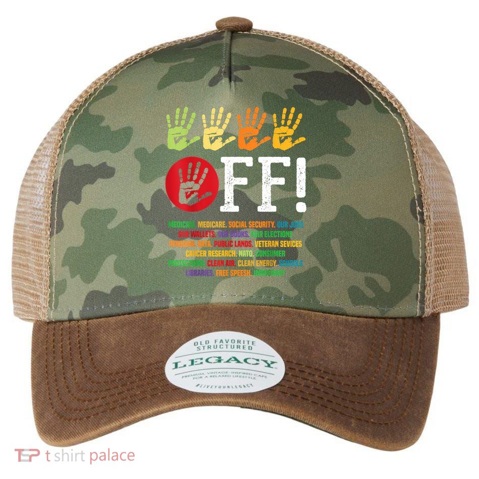 Hands Off Protest Social Security And Medicare Protest Legacy Tie Dye Trucker Hat
