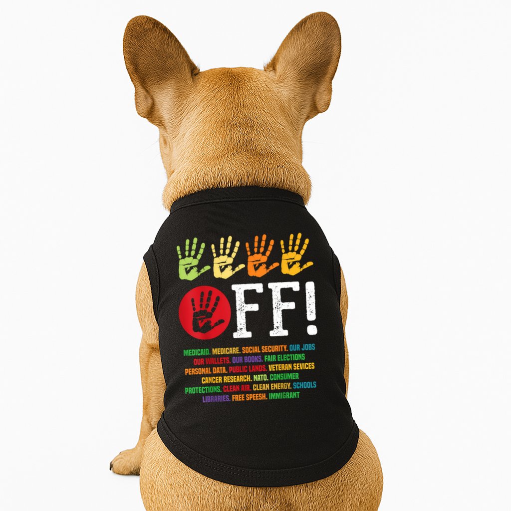 Hands Off Protest Social Security And Medicare Protest Doggie Tank