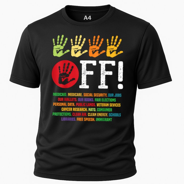 Hands Off Protest Social Security And Medicare Protest Cooling Performance Crew T-Shirt