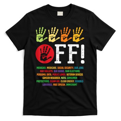 Hands Off Protest Social Security And Medicare Protest T-Shirt