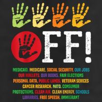 Hands Off Protest Social Security And Medicare Protest Adult Drive Performance Visor