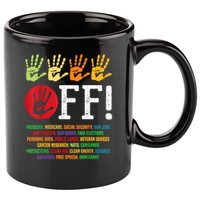 Hands Off Protest Social Security And Medicare Protest 11oz C Handle Ceramic Mug