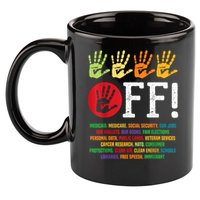 Hands Off Protest Social Security And Medicare Protest 11oz C Handle Ceramic Mug