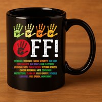 Hands Off Protest Social Security And Medicare Protest 11oz C Handle Ceramic Mug