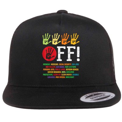Hands Off Protest Social Security And Medicare Protest Flatbill Hat
