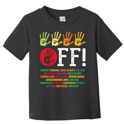 Hands Off Protest Social Security And Medicare Protest Toddler T-Shirt