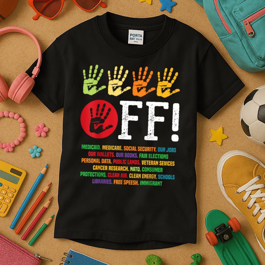 Hands Off Protest Social Security And Medicare Protest Kids T-Shirt