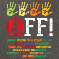 Hands Off Protest Social Security And Medicare Protest Cotton Canvas Backpack