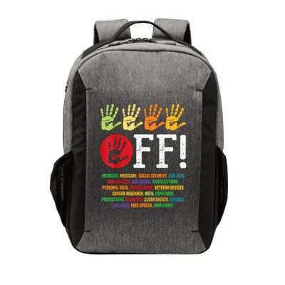 Hands Off Protest Social Security And Medicare Protest Vector Backpack