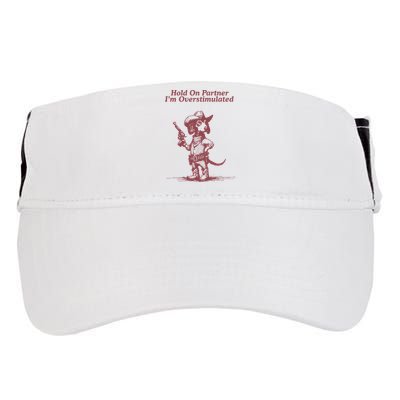 Hold On Partner IM Overstimulated Cowboy Dachshund Dogs Adult Drive Performance Visor