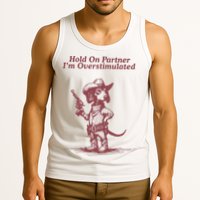Hold On Partner IM Overstimulated Cowboy Dachshund Dogs Tank Top