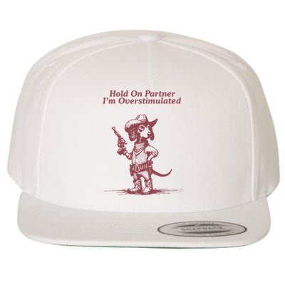 Hold On Partner IM Overstimulated Cowboy Dachshund Dogs Wool Snapback Cap