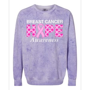 Hope Breast Cancer Awaraness Colorblast Crewneck Sweatshirt