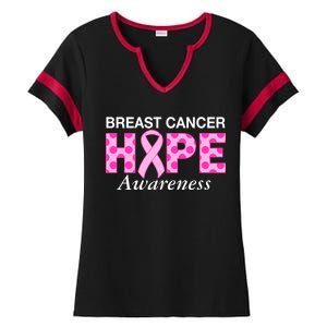 Hope Breast Cancer Awaraness Ladies Halftime Notch Neck Tee