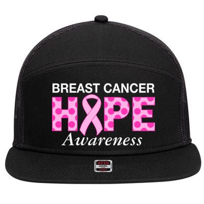 Hope Breast Cancer Awaraness 7 Panel Mesh Trucker Snapback Hat