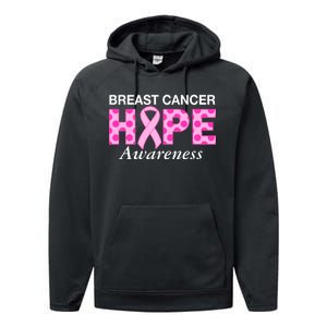 Hope Breast Cancer Awaraness Performance Fleece Hoodie