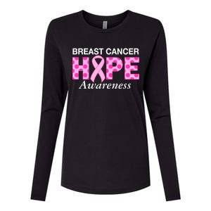 Hope Breast Cancer Awaraness Womens Cotton Relaxed Long Sleeve T-Shirt