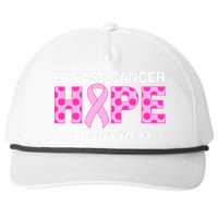 Hope Breast Cancer Awaraness Snapback Five-Panel Rope Hat