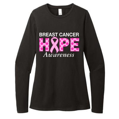 Hope Breast Cancer Awaraness Womens CVC Long Sleeve Shirt