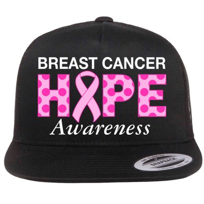 Hope Breast Cancer Awaraness Flat Bill Trucker Hat