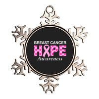 Hope Breast Cancer Awaraness Metallic Star Ornament