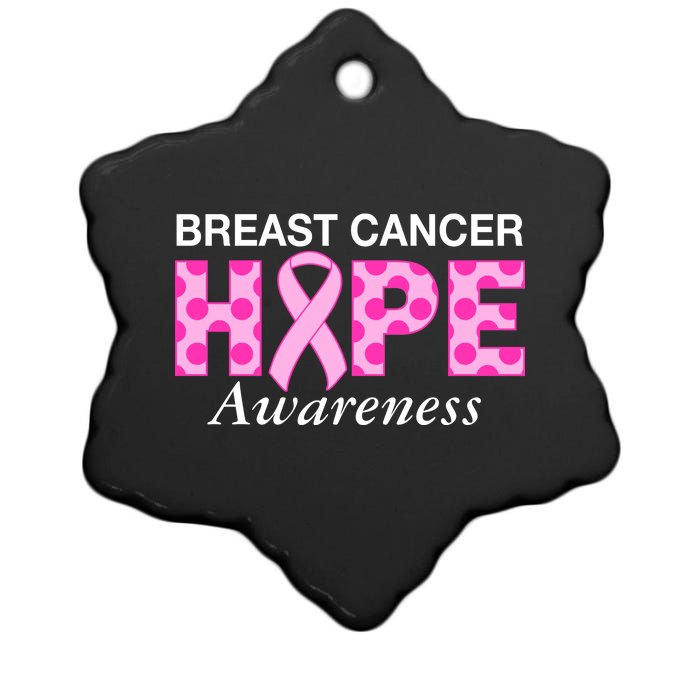 Hope Breast Cancer Awaraness Ceramic Star Ornament