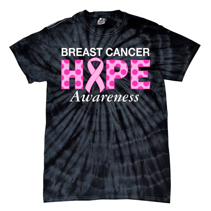 Hope Breast Cancer Awaraness Tie-Dye T-Shirt