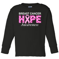 Hope Breast Cancer Awaraness Toddler Long Sleeve Shirt