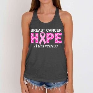 Hope Breast Cancer Awaraness Women's Knotted Racerback Tank