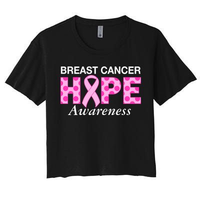 Hope Breast Cancer Awaraness Women's Crop Top Tee