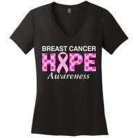 Hope Breast Cancer Awaraness Women's V-Neck T-Shirt