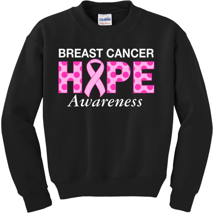 Hope Breast Cancer Awaraness Kids Sweatshirt