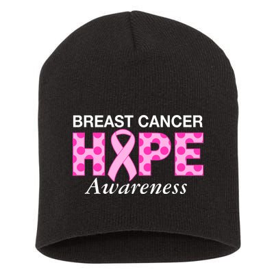 Hope Breast Cancer Awaraness Short Acrylic Beanie