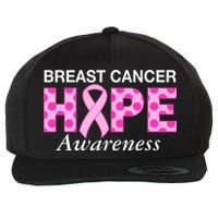 Hope Breast Cancer Awaraness Wool Snapback Cap