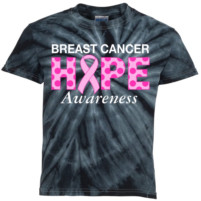 Hope Breast Cancer Awaraness Kids Tie-Dye T-Shirt