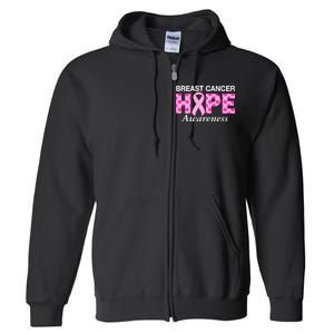 Hope Breast Cancer Awaraness Full Zip Hoodie