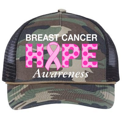 Hope Breast Cancer Awaraness Retro Rope Trucker Hat Cap